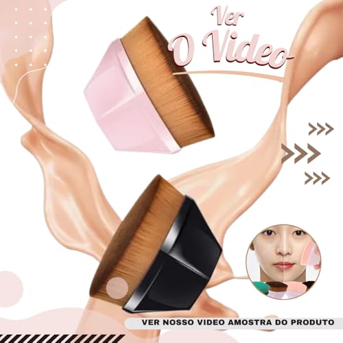 【 Pincel Mágico Hexagonal Base Maquiagem】Pincel Do Tiktok Flawless Brush, Pincel mágico, Cremosos ou