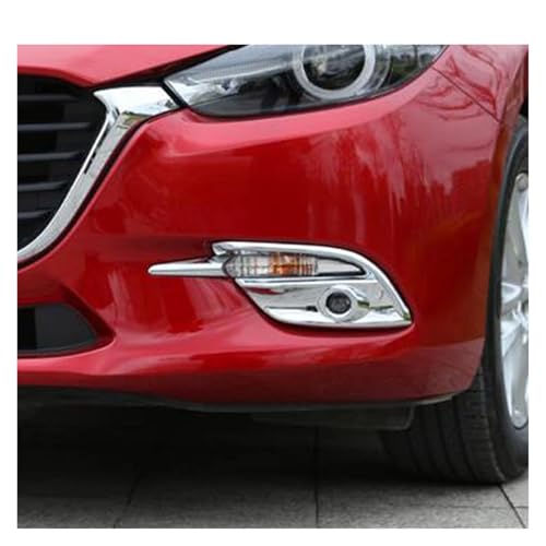 Embellecedor de luz antiniebla delantera para Mazda 3 Axela 2017-2018 cubierta cromada 4