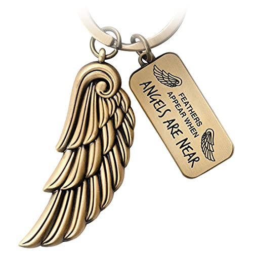 FABACH Engelsflügel Schlüsselanhänger Wing - Glücksbringer Schutzengel Feder Engel Schlüsselanhänger Flügel - Engelsflügel Anhänger Flügel - Feathers Appear When Angels Are Near