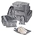 Produktbild Koffer Organizer, Redmoo 8 teilig Gepäck Organizer Set Umfassen 1 * Schuhbeutel, 1*Unterwäsche Tasche, 3*Packwürfel, 3 * Aufbewahrungsbeutel, Reise Kleidertaschen für Kleidung Schuhe Kosmetik - Grau