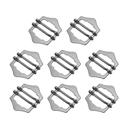 [uxcell] 8個 金属調整スライドバックル 20mm ウェビングストラップローラーピンクリップバックルトライグライド ベスト スーツ バッグ 交換部品（黒）