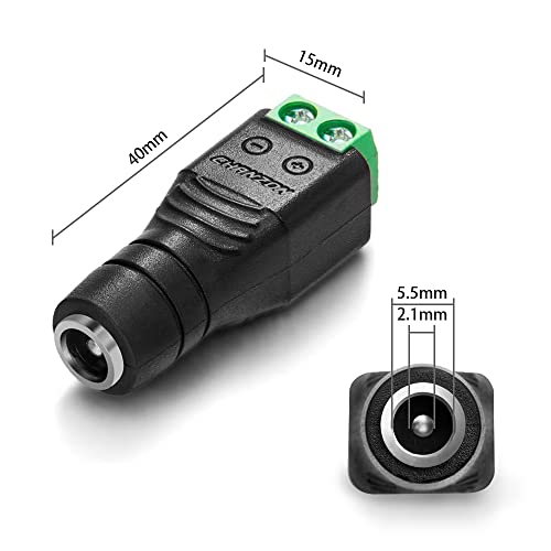 Image of jXIN 12V DC Sensitive Dimmer Switch for Neon Sign, Low Voltage Unique Female Male Connector with 2 Female Power Jack Adapter Suitable for LED Strip Light