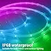 KSIPZE Outdoor led Strip Lights Waterproof IP68, RGB Outdoor led Lights with Button & Bluetooth App Control, Music Sync, Timer, Exterior Led Rope Lights for Decor Balcony, Roof, Garden, Pool
