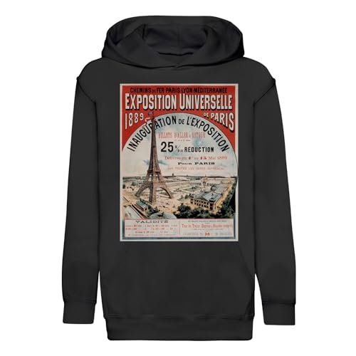 Sweat à capuche enfant Paris 1889 Tour Eiffel vintage premium