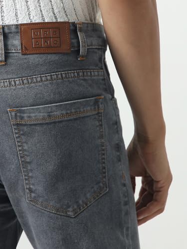 Image of Urbano Fashion Men's Slim Fit Washed Denim Jeans Stretchable