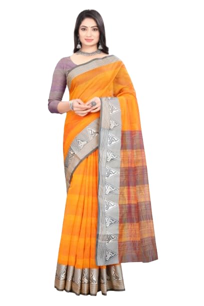 GenericWomen Silk, Jequard, Saree With Blouse