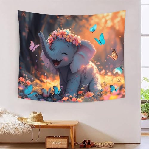 Paño de pared y tapiz de elefantes en 3D de 150x200cm para dar vida a dormitorios vacíos