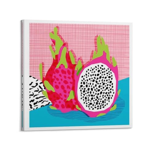 Poster de fruits Dragon Fruit pour remplacer un mur vide tableau toile esthétique 50x50