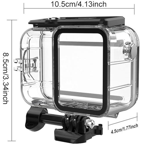 Honbobo Wasserdichtes Gehäuse für Insta360 Ace Pro 2, 45M Tauchgehäuse Nicht entfernen Mikrofon Abdeckung Unterwassergehäuse Horizontal-Vertikal Schutzgehäuse Zubehör für Insta360 Ace Pro 2