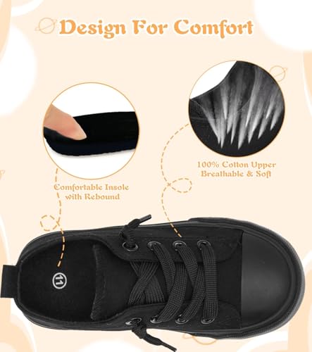 Image of Toddler Little Kid Cushioned Canvas Shoes Slip On Sneakers Soft and Durable