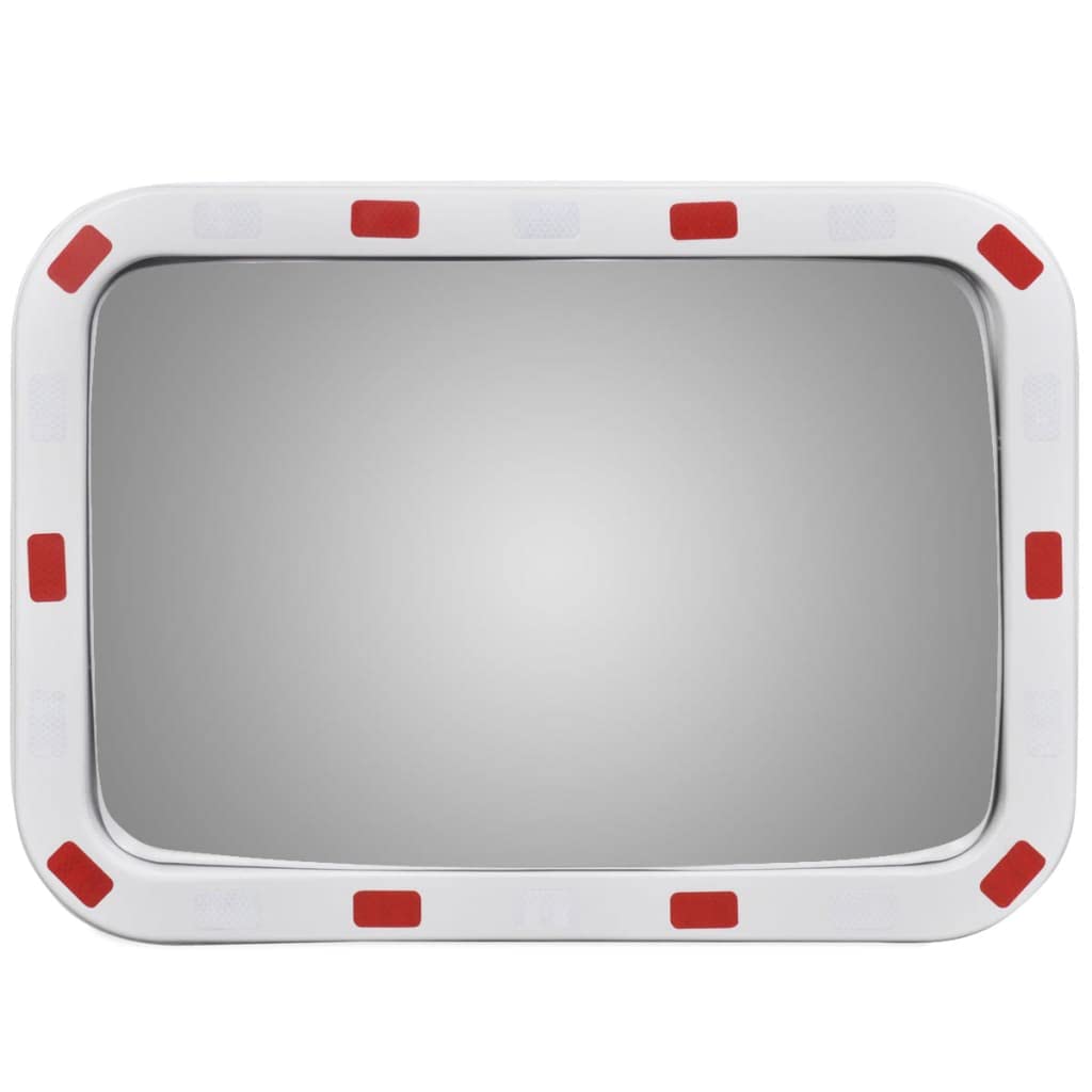vidaXL Miroir convexe rectangle avec réflecteurs 40x60 Miroir Sortie De Garage