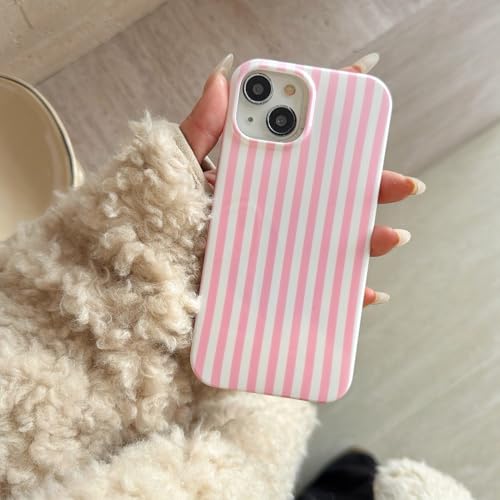 Jolie coque de protection iPhone 17 Pro rayures roses classique chic - 4