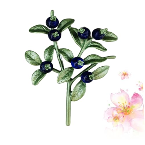 Broche créative blueberry branch verte, le cadeau rétro idéal pour elle - 7