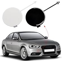 Front Bumper Tow Hook Cover Towing Eye Cap Fit for Audi A4 B8 2013 2014 2015 2016 8K0807241C White, right passenger side Xinpinsai
