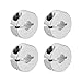 MECCANIXITY Shaft Collar 0.31 Inch Bore Single Split Aluminum Clamping Collar Shaft Collars with Set Screw Silver Tone 4 Pack
