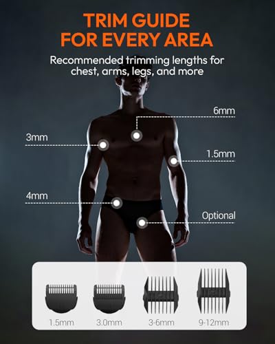 Image of MANSPOT Manscape Groin Hair Trimmer for Men, Electric Ball Trimmer /Shaver, Replaceable Ceramic Blade Heads, Waterproof Wet /Dry Groin & Body Shaver Groomer,90 Minutes Shaving After Fully Charged