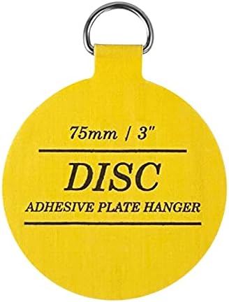 Disc Plate Hangers for Walls - Strong Invisible Plate Holder Self Adhesive Stick On Hooks Picture Hanging Wall Plate Holder - (75mm / 3") Plate Hanging Disk