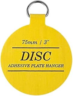 Disc Plate Hangers for Walls - Strong Invisible Plate Holder Self Adhesive Stick On Hooks Picture Hanging Wall Plate Holder - (75mm / 3") Plate Hanging Disk
