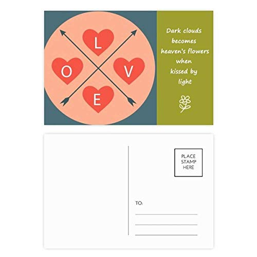 Jeu de cartes postales Amour Poésie DIYthinker Saint Valentin 20pcs