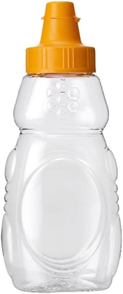 Squeeze Bottle 6PCS Plastic Honey Bottle Small Mouth Squeeze Syrup Pear Paste Liquid Sauce Dinnerware(500g)