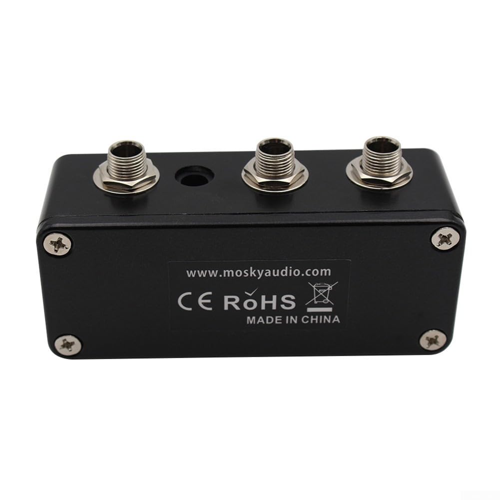 Buffered Splitter Gitarrenpedal Signalteiler für Klaren Kraftvollen Ton Dual-Amp Konfiguration Lange Kabelwege Komplexe Pedalboards Robuste Metallkonstruktion Schwarz