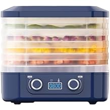 Food Dryer Machine for Home, Digital Dryer, Digital Adjustable Timer & Temperature Control, Compact Food Dehydrator for HomeBlue