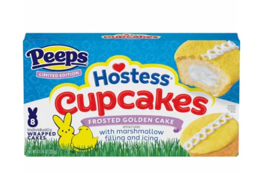 Hostess Cupcakes Frosted Golden Cake Peeps 8 ct (Pack of 6)