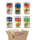 Furikake Rice Seasoning, 6 Staples, Nori Komi, Kimchi, Wasabi, Salmon, Katsuo, Goma, 1 each Flavor