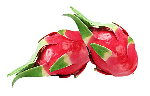 Image of Ulalaza 2pcs Pitaya Fake Fruit Artificial Realistic Model Lifelike Decorative Fruits & Vegetables for Hand Made Home, House Kitchen Party Decoration Desk Ornament