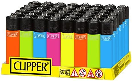 48 mecheros Clipper Solid Fluo. nuevos. de DISPAU.