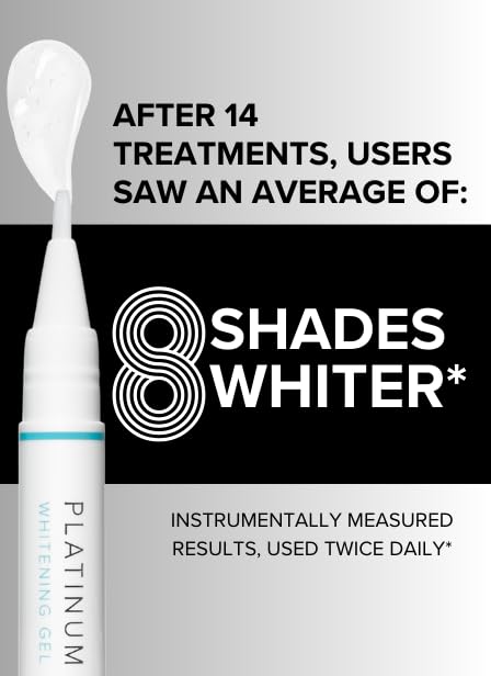 Image of intelliWHITE Platinum Teeth Whitening Pen Kit with Mouth Guard, 14% Hydrogen Peroxide Whitening Treatment, Removes Stains, Safe for Veneers Crowns & Caps, Dentist Formulated, Made in USA