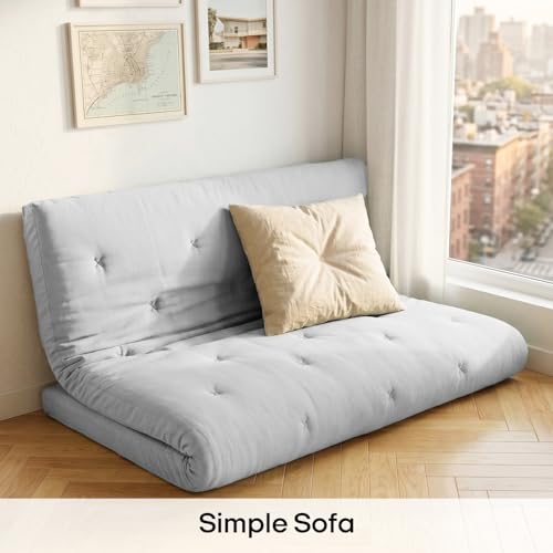 Image of ZonLi Japanese Floor Futon Mattress 4 inch Thicken Tatami Mat Sleeping Pad 100% High Density Foam Foldable Dormitory Pad Tatami Mattress,for Floor Lounger Adult Pillow Bed Queen Size