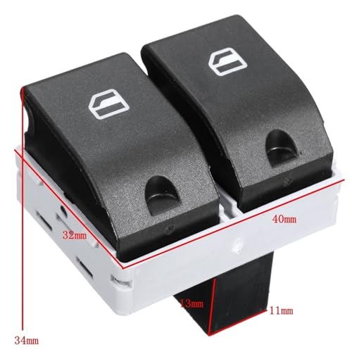 Interrupteur de commande vitre électrique voiture 6Q0 959 858 pour Polo 9N - 2