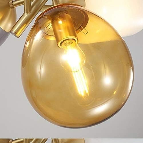 Lustre postmoderne en fer d'art et verre ciselé pour éclairage intérieur - 2