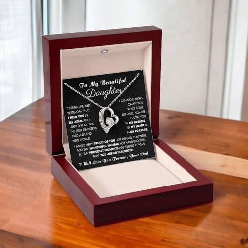 Jewelry To My Beautiful Daughter from Dad, Daughter Gift, Gift from Dad, Message Card for Daughter, Always carry you in my DREAMS, in my HEART2