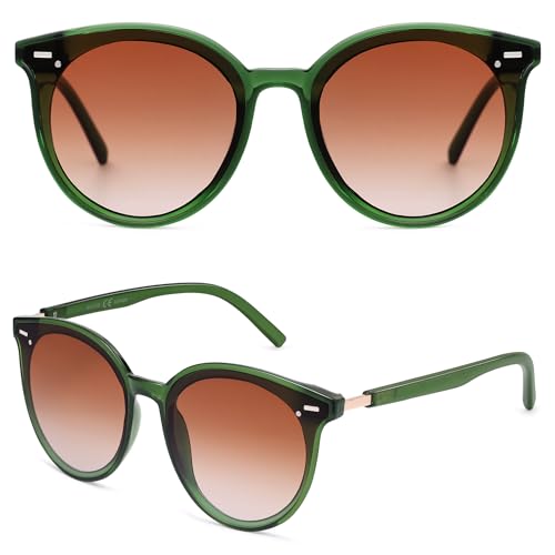 Image of SOJOS Sunglasses Womens Trendy 2025 Classic Round Retro Vintage Shades Large Frame Sunnies SJ2067