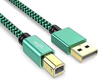 Thoolor Printer Cable, 3M/10FT USB 2.0 Type A Male to B Male, Scanner Cord Nylon Braided USB Printer Cable High Speed Compatible with HP/Dell/Canon/Lexmark/Xerox/Brother/Samsung etc.
