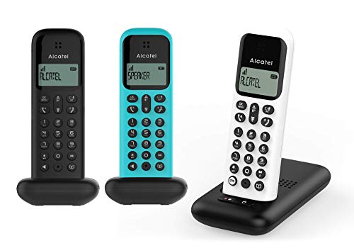 ALCATEL D285 répondeur Trio Blanc, Mains Libres, répondeur 15 Minutes ET Bleu