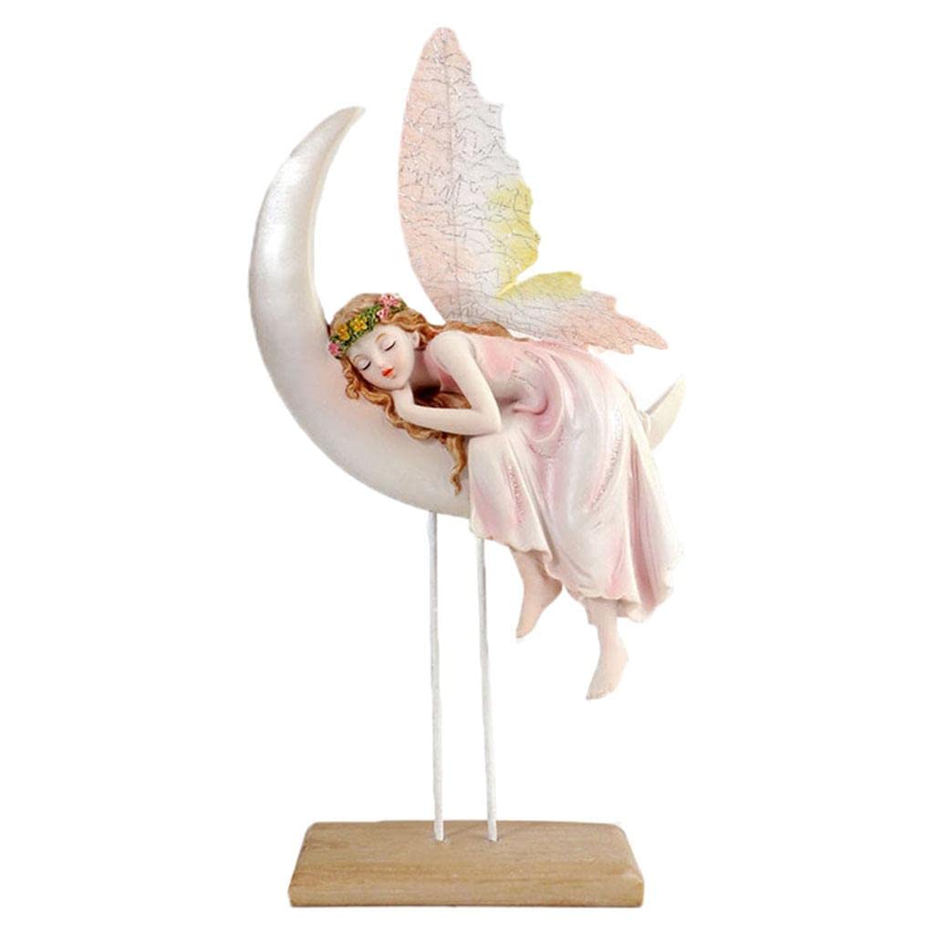 Amazon.co.jp: 妖精の女の像樹脂工芸天使の置物彫刻パティオの装飾
