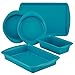 SilverStone Hybrid Ceramic Nonstick Bakeware, Steel Baking Pan Set, 5-Piece, Marine Blue