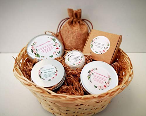 CESTA - Champú, jabón cara, jabón cuerpo, bálsamo y crema de manos - 100% ecológico y natural