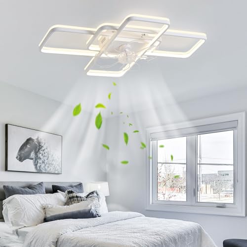 Ventilateur de plafond moderne avec éclairage LED réglable et télécommande - 3