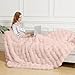 ORINOVA Pink Fluffy Blanket for Couch Living Room Faux Fur 50x60 Fuzzy Throw Blanket for Bed Soft Furry Bed Cozy Comforter Home Decor Gifts 860 GSM
