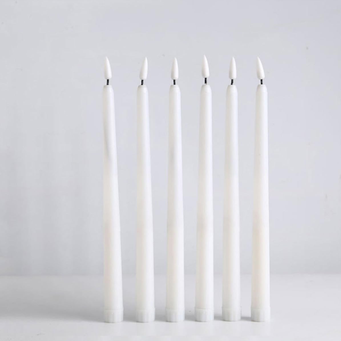 Tofficu 12 Pezzi Candela LED Bianca Effetto Tremolante e Design Realistico, Realizzata in Plastico Leggero, per Feste di Matrimonio e Halloween