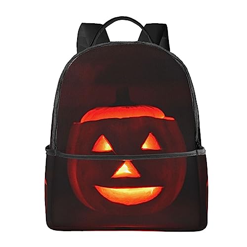 Sac à dos d'ordinateur Halloween noir à poches pour homme et femme