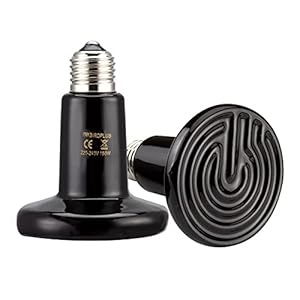 Keramische warmte-emitter, infraroodlamp reptielen verwarmingslamp voor reptiel en amfibieën, aquarium voor schildpad…