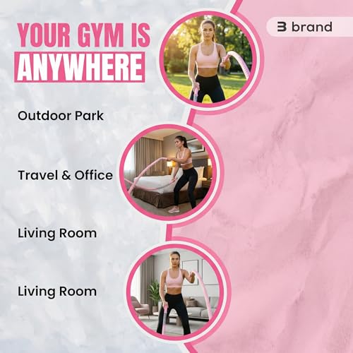Cuerda de entrenamiento inalámbrica rosa con contrapeso para HIIT eficaz 4