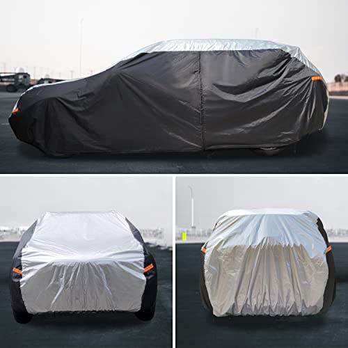 XicBoom SUV Car Cover Waterproof All Weather, Outdoor Car Covers for Automobiles with Zipper Door, Hail UV Snow Wind Protection, Car Cover Fit SUV Jeep-Length (175" to 190") - Image 6