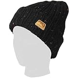 North Peak NP-9428 BK Beanie Knit Hat, For Snowboarding, Skiing, Double Watch Type, One Size Fits Most