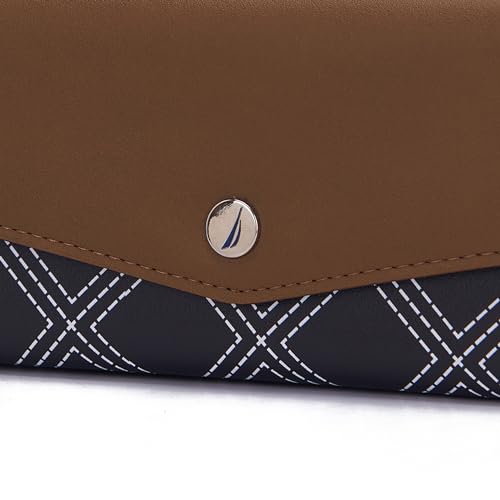 Image of Nautica Money Manager RFID Women's Wallet Clutch Organizer, Tan